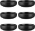 Selamica 3.3 Inch Ceramic Soy Sauce Dish, Dipping Bowls Set of 6 for Condiments, Sushi, Ketchup, BBQ, Matte Black