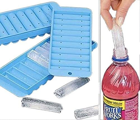 4 Plastic Ice Tube Making Trays for Water Bottles, 2pc Sets