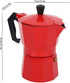 Classic Stovetop Espresso Maker, 6-Cup Capacity Aluminum Coffee Machine Moka Pot for Home or Office Use (Red)