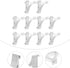 SOLUSTRE 8Pcs Aluminum Shelf Bracket Refrigerator Support Clamp Replacement Part for Cooler Shelf