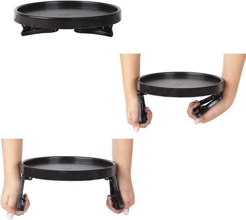 NDL Sofa Armrest Clip Table No-Slip Couch Tray for Drinks, Snacks, Remote, Gamepads, Adjustable Armchair Table
