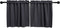 Rod Pocket Tier Curtain - Half Blackout Curtain for Kitchen, Bathroom, Cabinet, 30" Wide x 24" Long, Dark Grey, 2 Panels