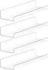 YFEEN 4 Pack Acrylic Shelves for Wall Storage,15" Floating Bookshelves for Kids, Display