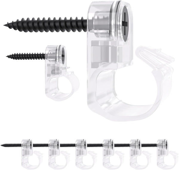 50 pcs,Lighting Hanger Clips for Christmas Lights,Screw-in Clips for Hanging LED Fairy