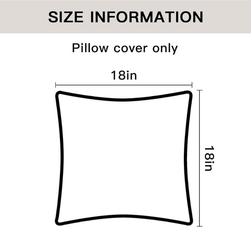 Pack 2 18 18 Inch OTOSTAR of Linen Solid Throw Pillow Covers x Boho Decorative Pillowcases Soft Accent Pillow Covers