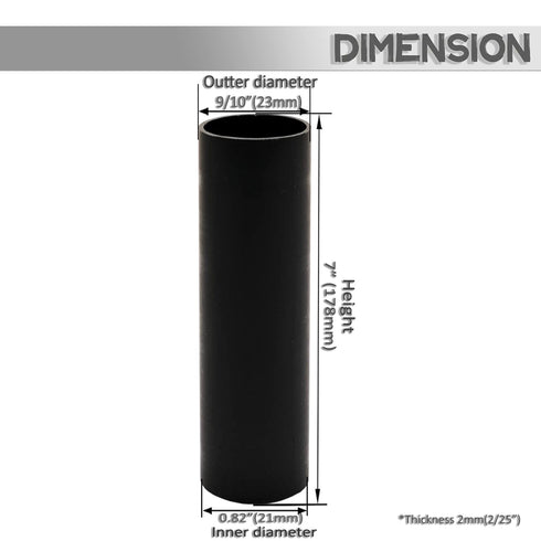 GooChan 2 3 4 6 7 Inch E12 Set 12 (7-Inch 12-Pack) Black Plastic Candle Cover Sleeves,Chandelier Socket