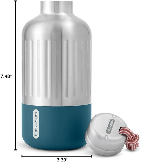 BLACK + BLUM 21 oz Stainless Steel Explorer Insulated Water Bottle | Leak Proof Vacuum Hydro Flask for Hot or Cold