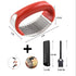 Stainless Steel Garlic Press Rocker Set - Easy Clean Kitchen Tools (Red) for Effortless Cooking
