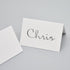 AZAZA 50 Pcs White Blank Place Cards - Textured Table Tent Cards for Weddings, 2.5" x 3.75"