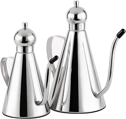 Stainless Steel Olive Oil Dispenser Bottle - Leakproof Oil Pot, Kitchen Storage Container (350ml)
