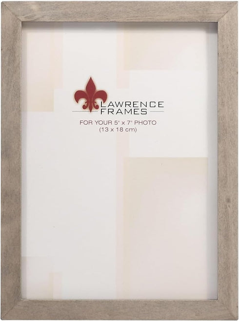 Lawrence Frames 756157 Picture Frame - 5x7 Gray Wood Gallery Collection