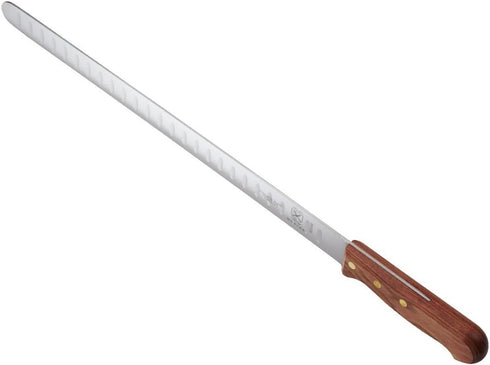 Mercer Culinary Praxis Granton Edge Slicer, 14 Inch, Rosewood Handle