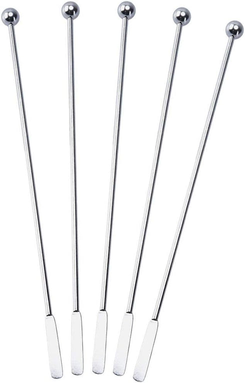 20 pcs Stainless Steel Coffee Beverage Stir Sticks, 7.4" Cocktail Stirrers Drink Swizzle Stick Picks Tools