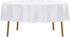 70 Inch Round Tablecloth, Washable Polyester Table Cloth for Wedding Party Dining Banquet (White)