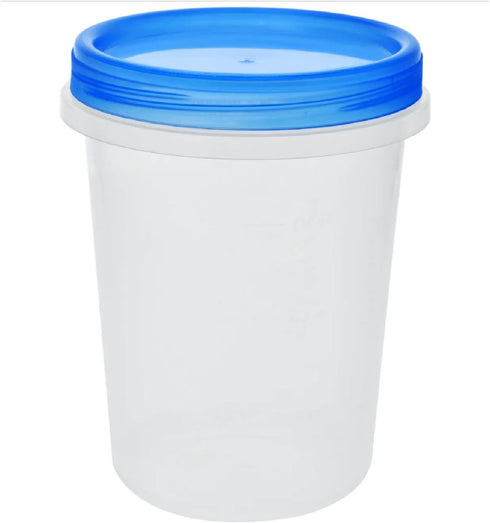 Sure Fresh 34-oz. Reusable Tall Plastic Containers with Lids, 2-ct. Packs, Clear, SFRT34-2PK-BLUE