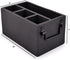 Mango Wood 4 Compartment Flatware Caddy, Cutlery Utensil Holder with Napkin Holder for Kitchen, Dining, Picnics (10" x