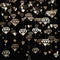 52 Ft Champagne Gold Heart Garland for Valentines Day Party Decorations, Hanging Paper Diamond Streamer Banner