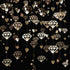 52 Ft Champagne Gold Heart Garland for Valentines Day Party Decorations, Hanging Paper Diamond Streamer Banner