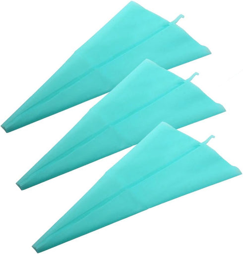 Jennice House Silicone Pastry Bags Set, 3 Pack of 16 inch Reusable Icing Piping Bags for Baking