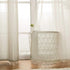 MIULEE 2 Panels Farmhouse Solid Color Beige Sheer Curtains, Elegant Grommet Window Drapes for Bedroom Living Room