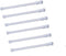 Cupboard Bars Tension Rods, 6 Pack Spring Tension Rods 7-10.6 Inch Adjustable Curtain Rods for Windows