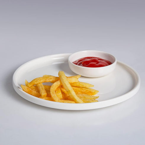 Ceramic Dipping Bowls Set of 6, 3 Oz Mini Pinch Bowls for Soy Sauce, Condiment, Appetizer, Seasoning, White