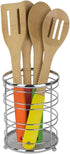 Home Basics Chrome Plated Steel Cutlery Holder