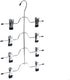2 Quality Metal Pant Skirt Trouser Hangers, 4-Tier Heavy Duty Clips for Slacks, Trousers, Jeans