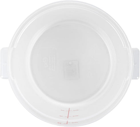 Met Lux 6 Quart Food Storage Container, Translucent Dishwashable Container with Red Volume Markers, Lids Sold Separately