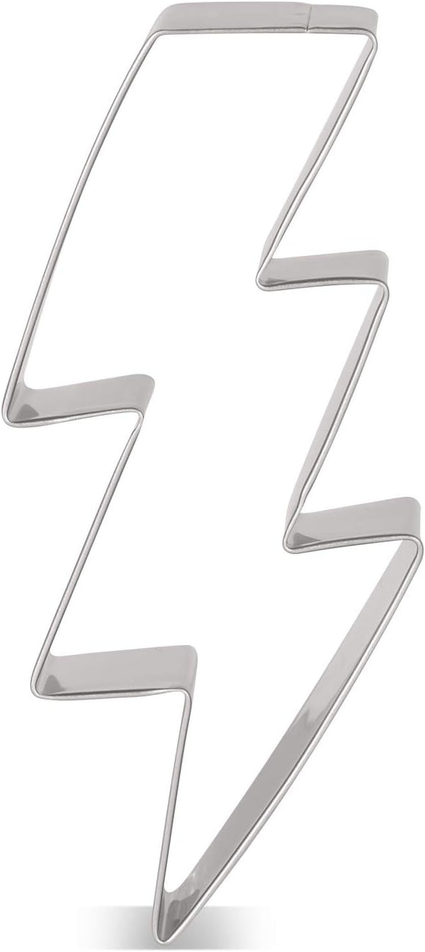 LILIAO Flash Lightning Bolt Cookie Cutter - Stainless Steel Biscuit Fondant Cutters for Kids Birthday Party
