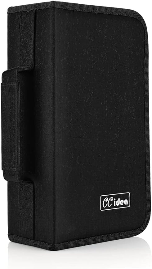 CCidea CD Case DVD Storage Holder, 128 Capacity Organizer, Portable Plastic Protective Carrying Binder for Home Travel