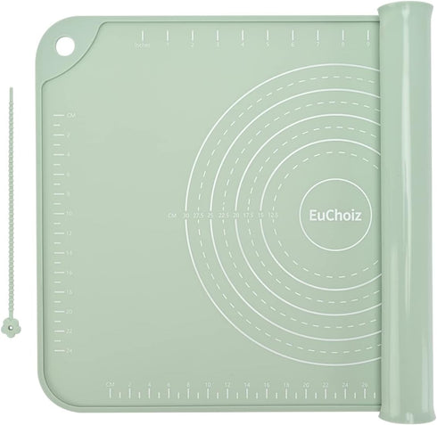 Silicone Pastry Mat 20"*16", Extra Thick Non Stick Baking Mat, Food Grade Silicone Dough Rolling Mat with Edge