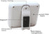 XREXS Digital Kitchen Timer with Magnet Back and Clip, Loud Alarm, Large Display, White (2 Batteries Included)