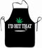 Kitchen Apron - I'd Hit That Marijuana Pot Weed Stoner Apron for Baking, Crafting, Gardening, Cooking