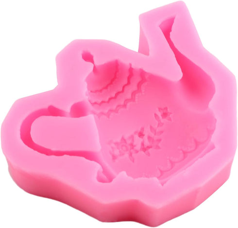 Teapot Silicone Fondant Molds for Birthday Party Cake Decorating, Cupcake Topper, Gum Paste & Chocolate Candy