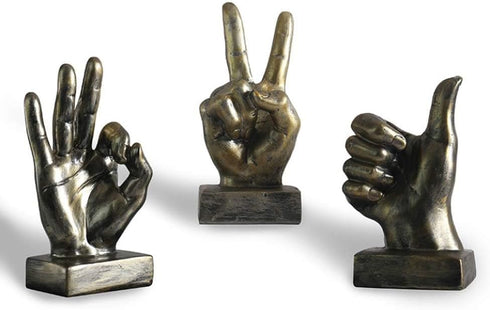 Nice Purchase Hand Finger Gesture Desk Statues - Creative Home Living Room Cabinet Shelf Decoration (Victory Gesture in