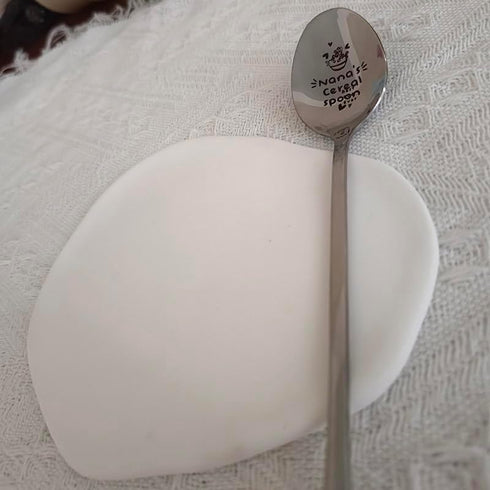 Funny Nana's Cereal Spoon for Grandma, Gift for Nana from Granddaughter Grandson, Stainless Steel Cereal Lover Gifts