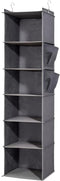 6-Shelf Hanging Closet Organizer and Storage, Collapsible Hanging Shelves for Closet with