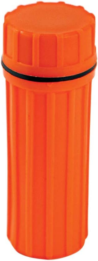 3-in-1 Orange Waterproof Match Storage Box with Firestarter Flint by SE
