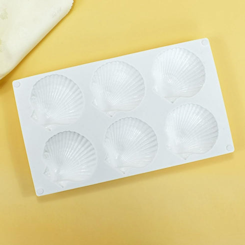 Shell Shaped Silicone Baking Mold for Cookies, Biscuit DIY Bakeware Pan Kitchen Accessories (Shell J_11.8 X6.8 X1 inch)