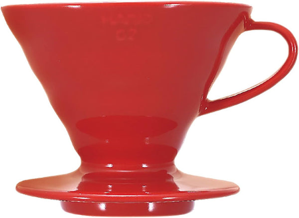 Hario VDCR-02R V60 02 Ceramic Coffee Dripper, Red for 1-4 Cups