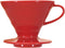 Hario VDCR-02R V60 02 Ceramic Coffee Dripper, Red for 1-4 Cups