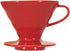 Hario VDCR-02R V60 02 Ceramic Coffee Dripper, Red for 1-4 Cups