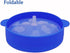 Mini Microwave Popcorn Popper, BPA Free Collapsible Silicone Bowl, Dishwasher Safe (Deep Sea Blue)