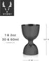 Viski Canterbury Double Measure for Cocktails, Stainless Steel Bartender Tool, Gunmetal Black