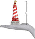 Old World Christmas Collection Glass Blown Ornaments for Christmas Tree, White Shoal Lighthouse