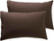 Nestl Brown Microfiber Queen Pillow Cases - Set of 2, 20x30 Inches