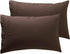 Nestl Brown Microfiber Queen Pillow Cases - Set of 2, 20x30 Inches