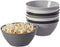 US Acrylic Unbreakable 28 oz. Plastic Stackable Cereal Bowls, Set of 8 in Grey Colors, BPA-Free