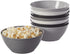 US Acrylic Unbreakable 28 oz. Plastic Stackable Cereal Bowls, Set of 8 in Grey Colors, BPA-Free